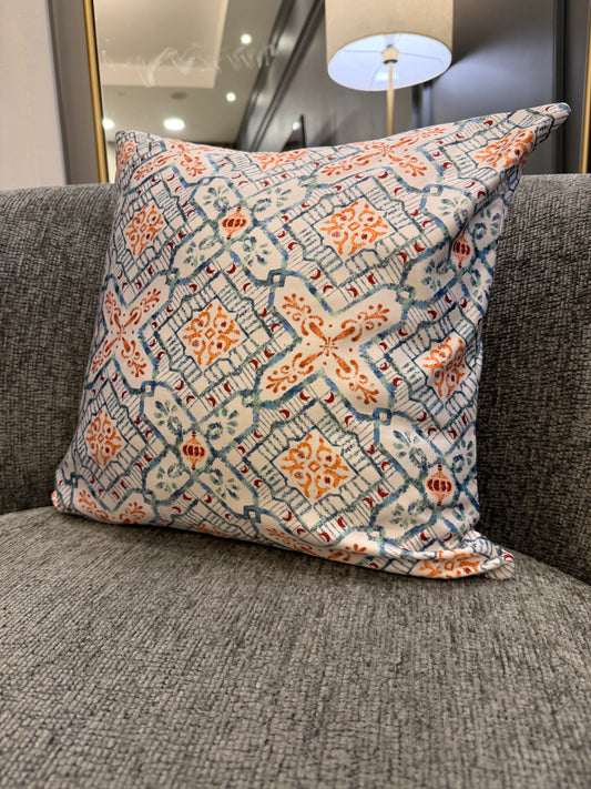 .Lantern blue cushion cover