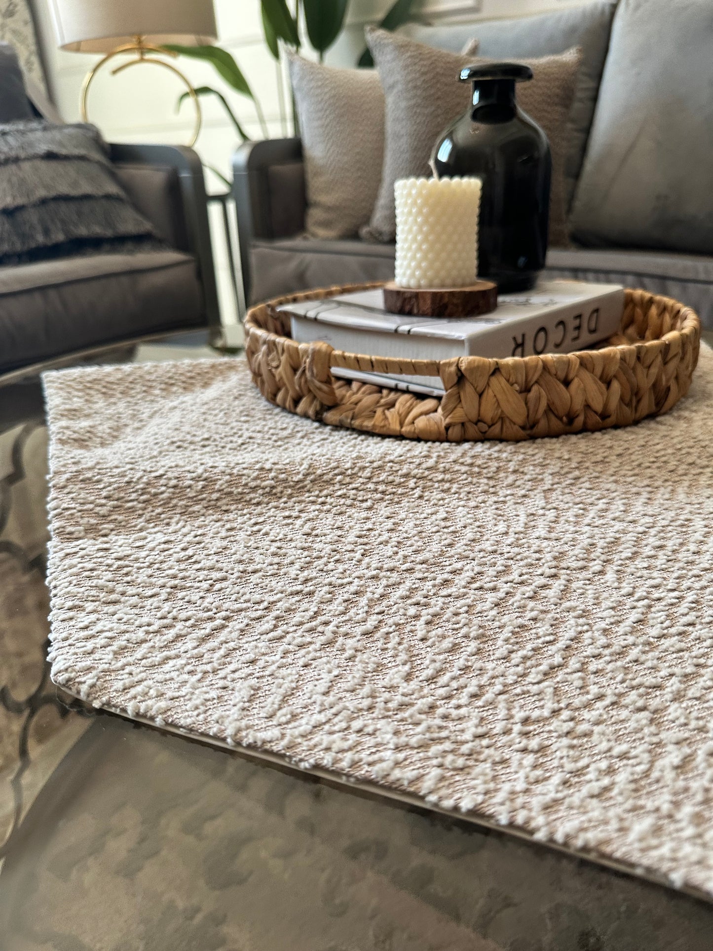 Beige ivory dune runner