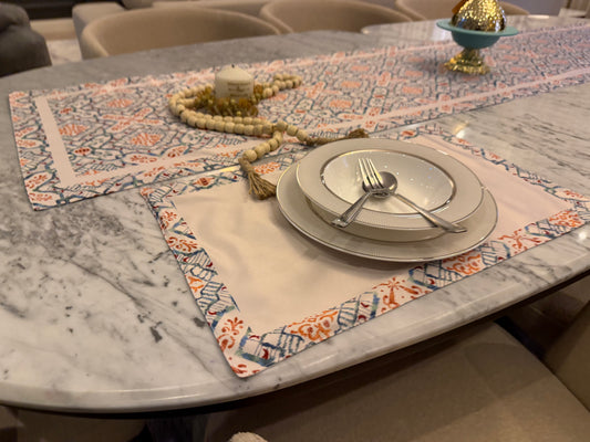 .Lantern blue placemat