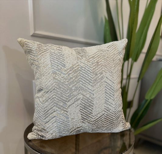 Grey&beige zigzag cushion cover