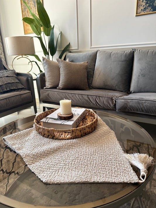 Beige ivory dune runner