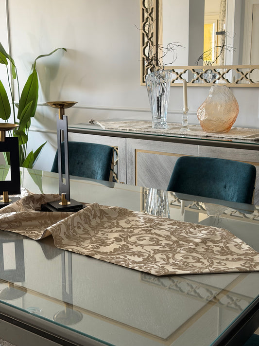 Golden floral runner