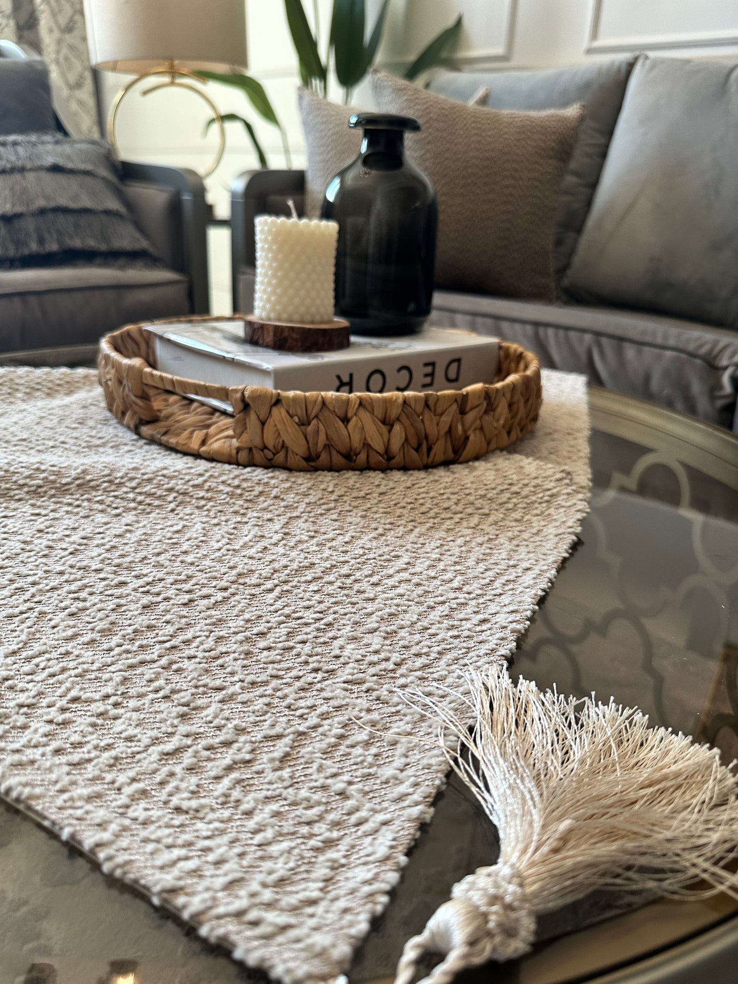 Beige ivory dune runner